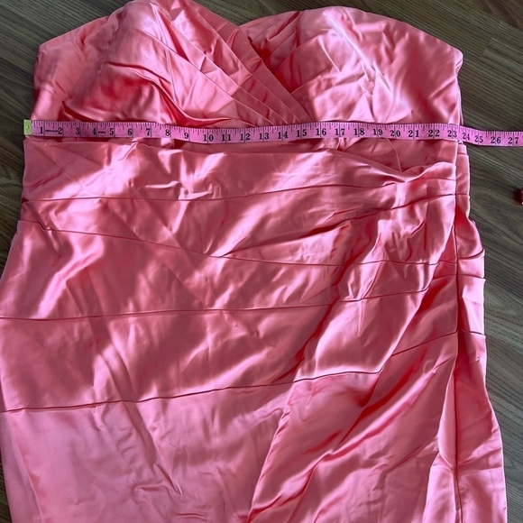 Davids Bridal Dress Plus Strapless Bridesmaid Prom - Picture 9 of 15